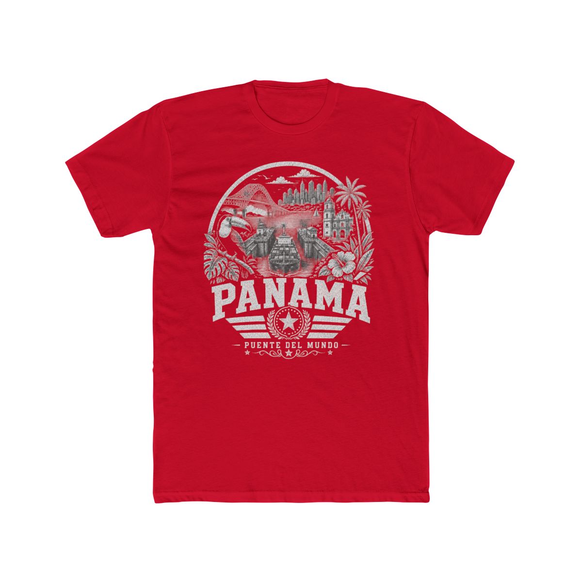 Panama Men's Tee — Solid Red