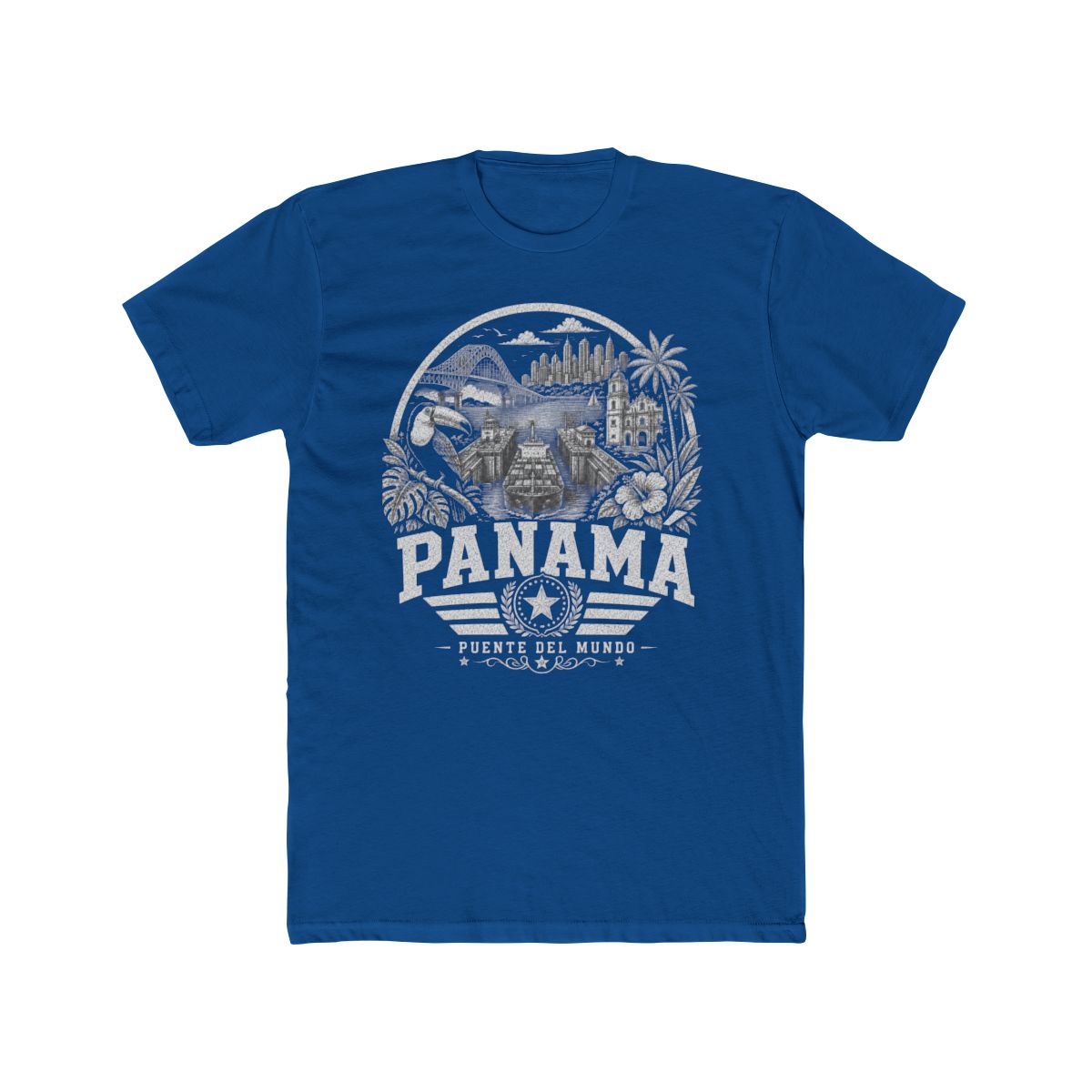 Panama Men's Tee — Solid Cool Blue