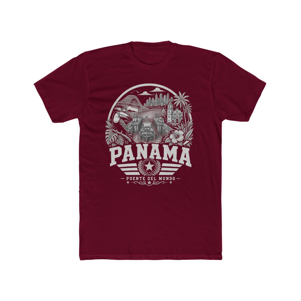 Panama Men's Tee — Solid Cardinal Red