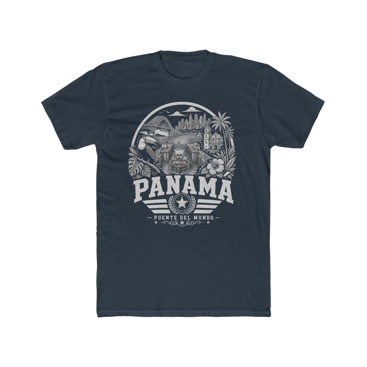 Panama Men's Tee — Solid Indigo