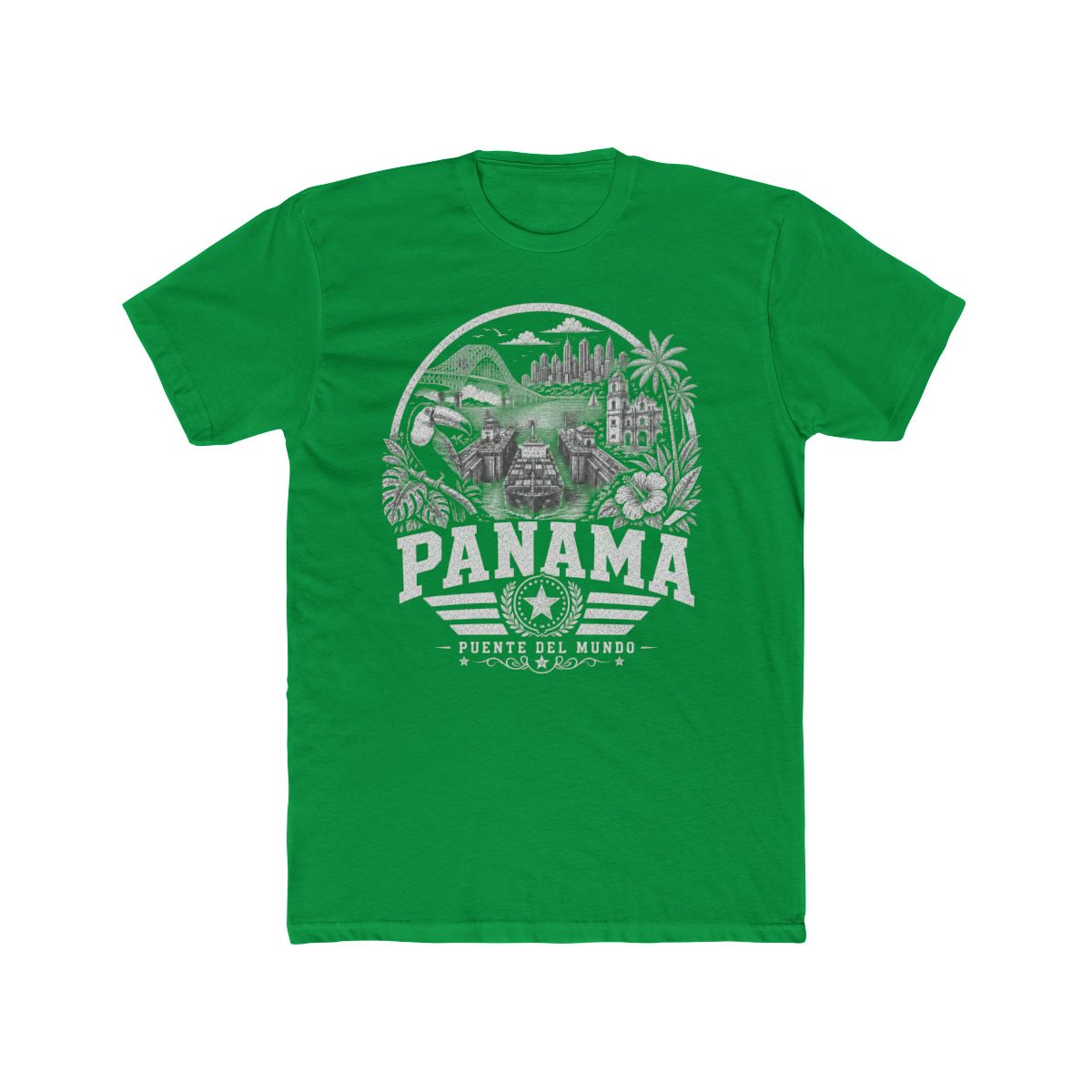 Panama Men's Tee — Solid Kelly Green
