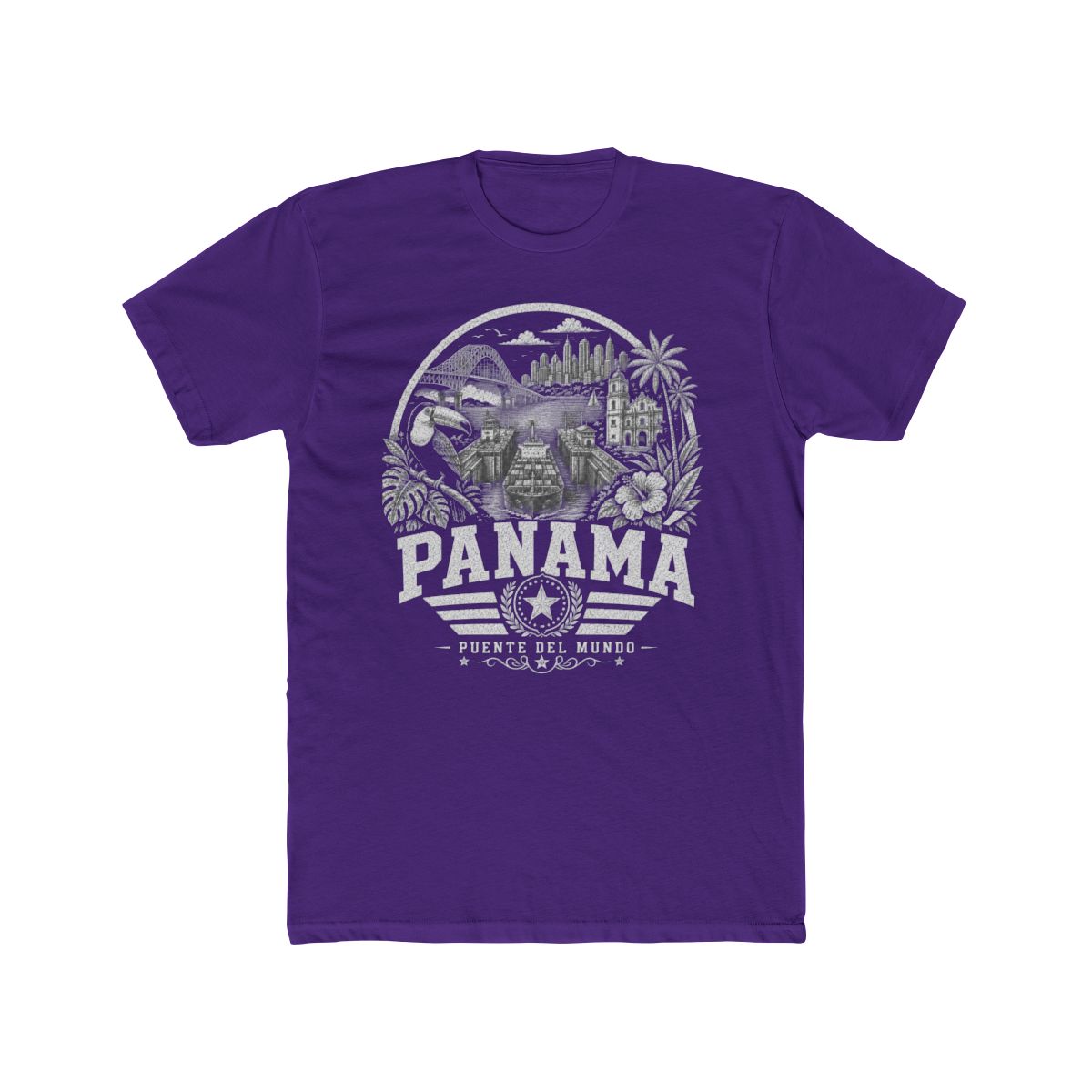 Panama Men's Tee — Solid Purple Rush
