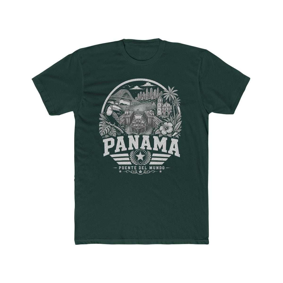 Panama Men's Tee — Solid Forest Green