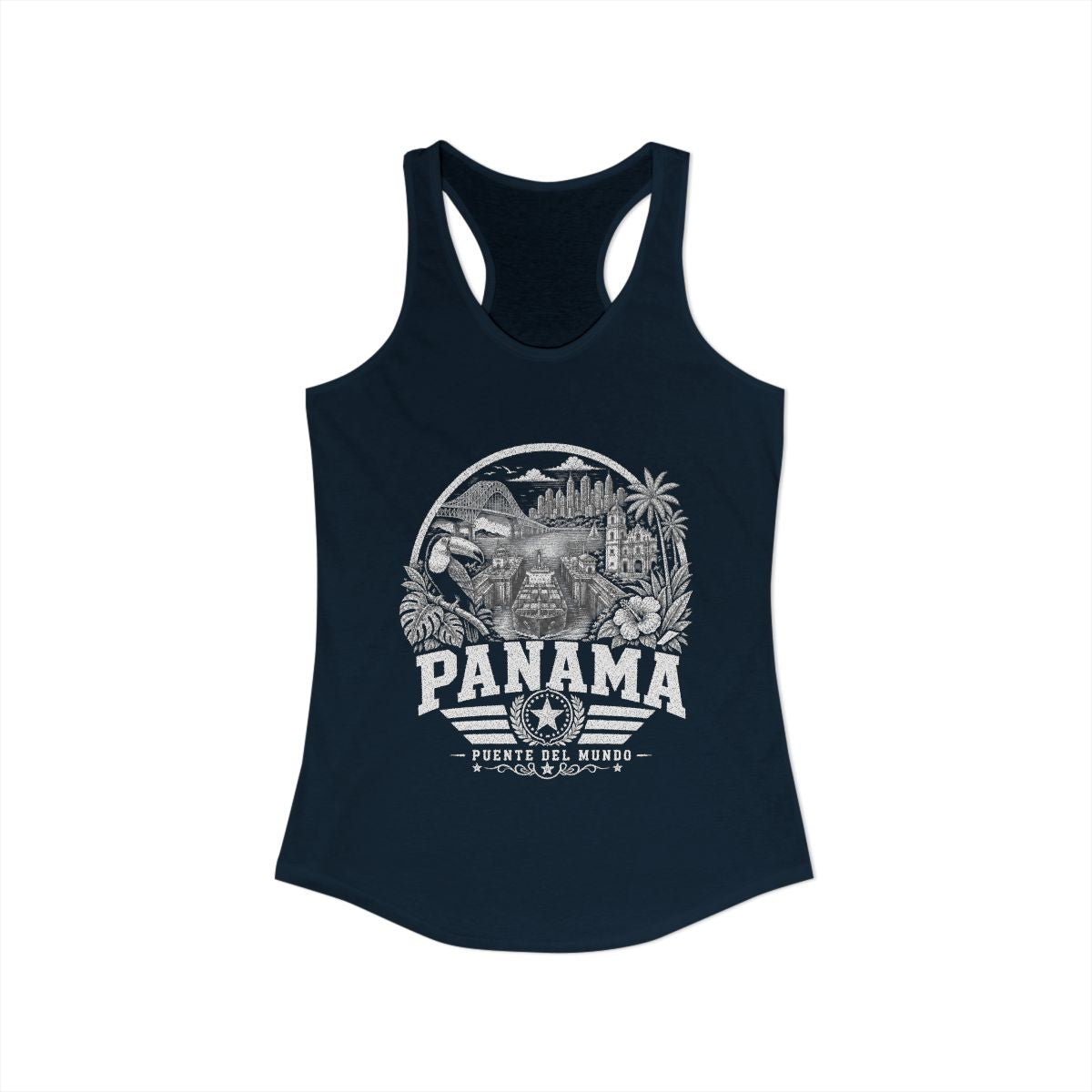 Panama Women's Tank Top — Solid Midnight Navy (front)