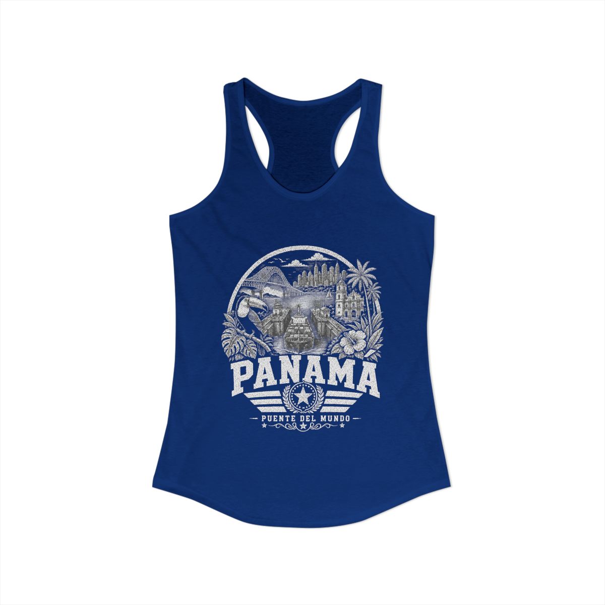 Panama Women's Tank Top — Solid Royal (front)