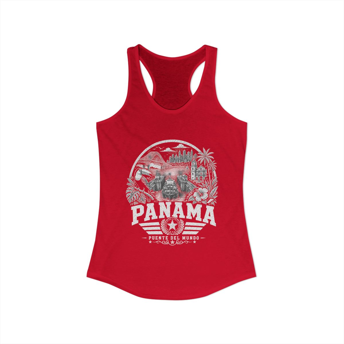 Panama Women's Tank Top — Solid Red (front)