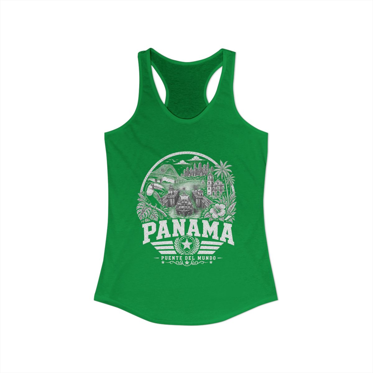 Panama Women's Tank Top — Solid Kelly Green (front)
