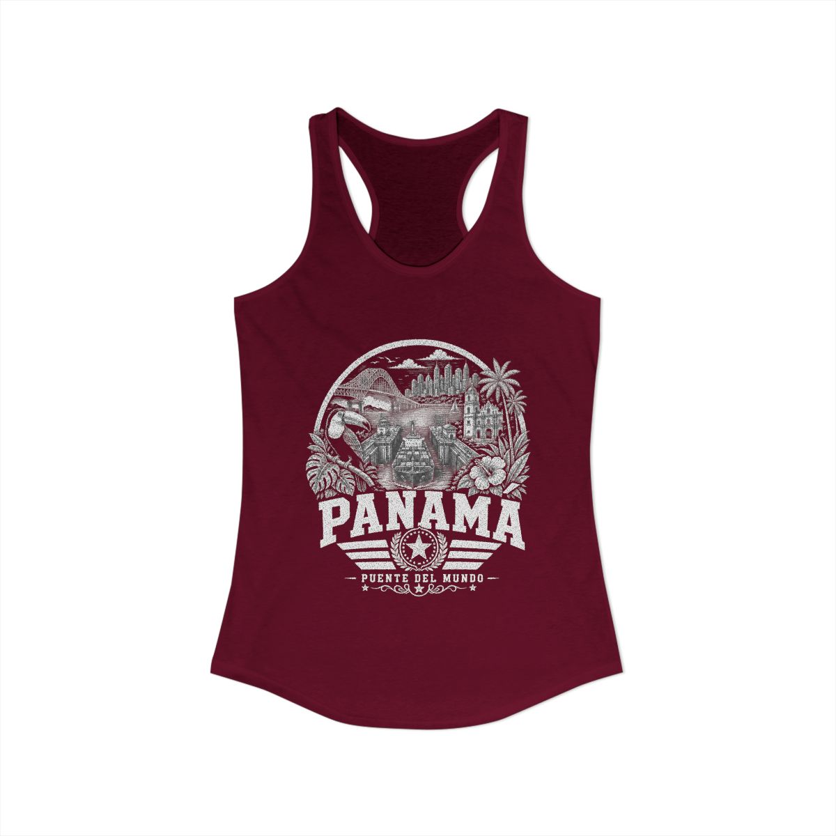 Panama Women's Tank Top — Solid Cardinal Red (front)