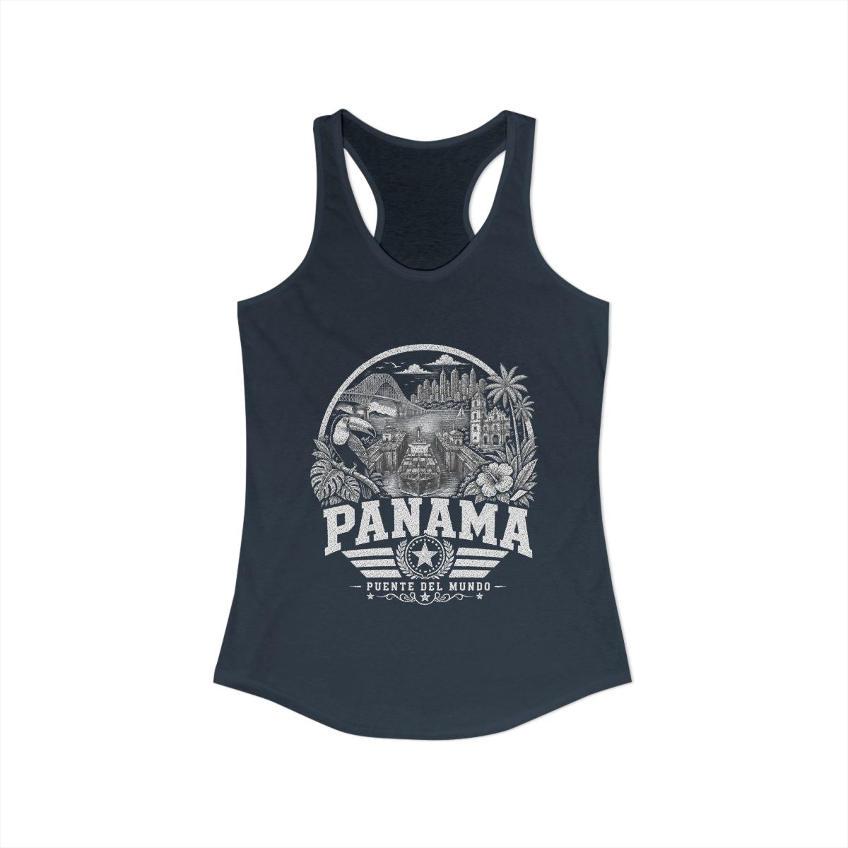Panama Women's Tank Top — Solid Indigo (front)