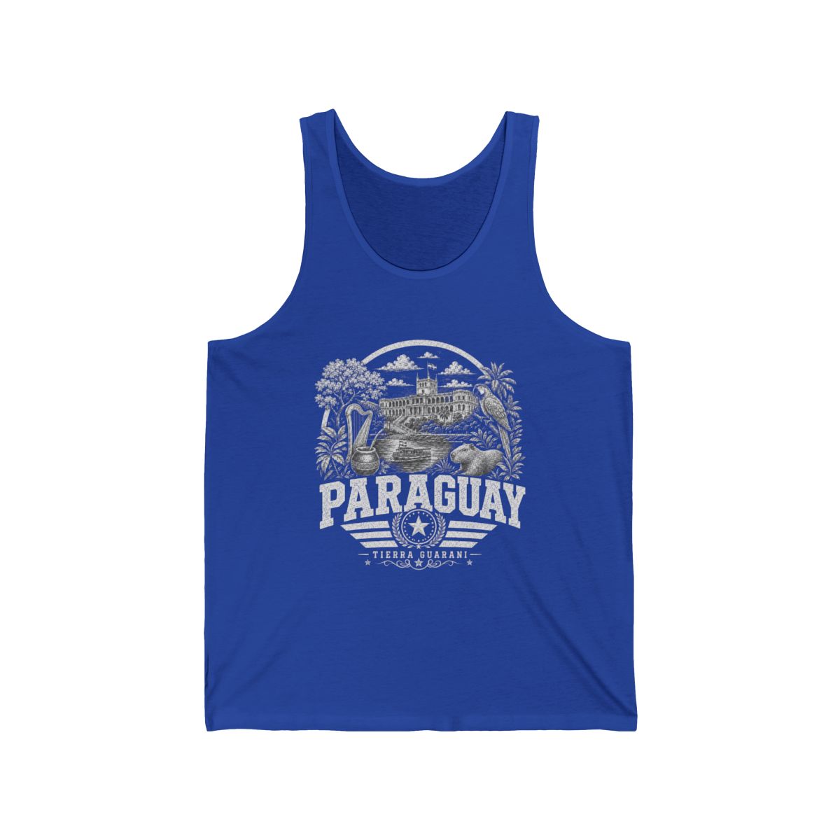 Paraguay Men's Tank Top — True Royal (front)