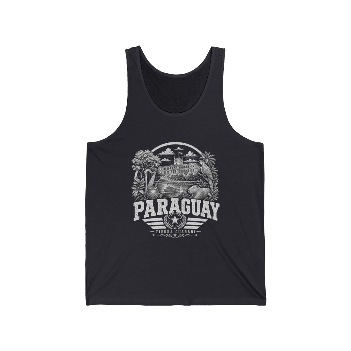 Paraguay Men's Tank Top — Dark Grey (front)