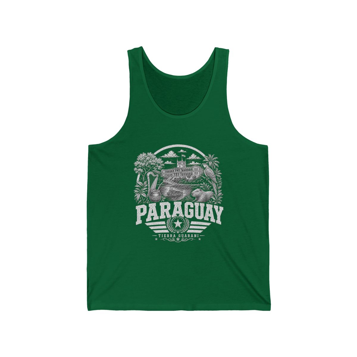 Paraguay Men's Tank Top — Kelly (front)