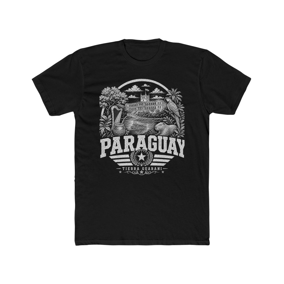 Paraguay Men's Tee — Solid Black