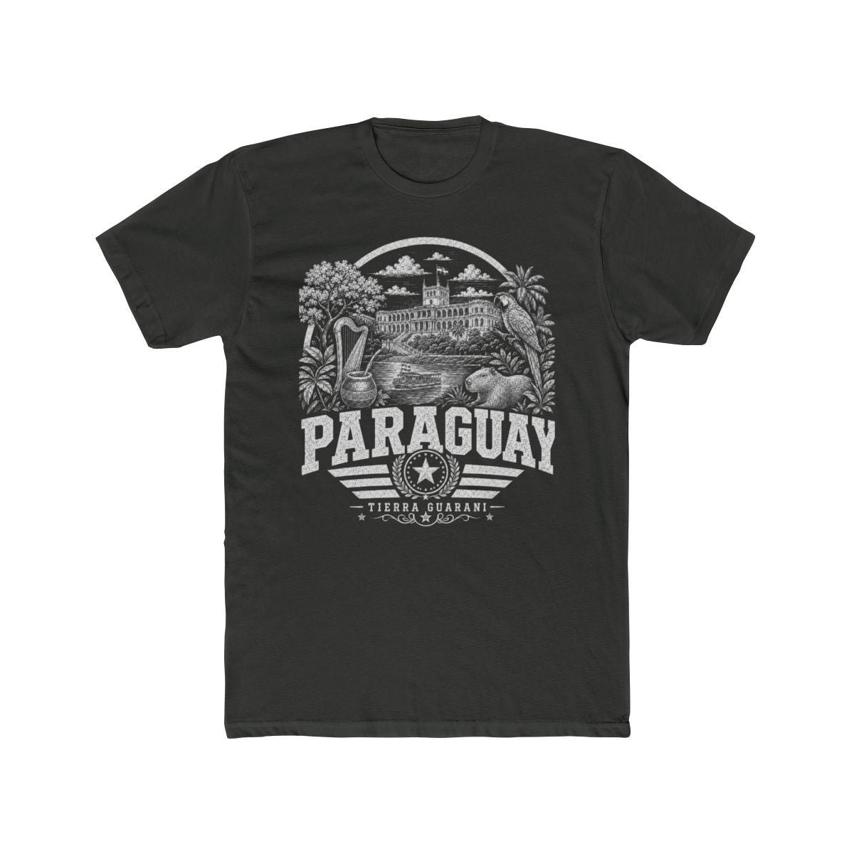 Paraguay Men's Tee — Solid Heavy Metal