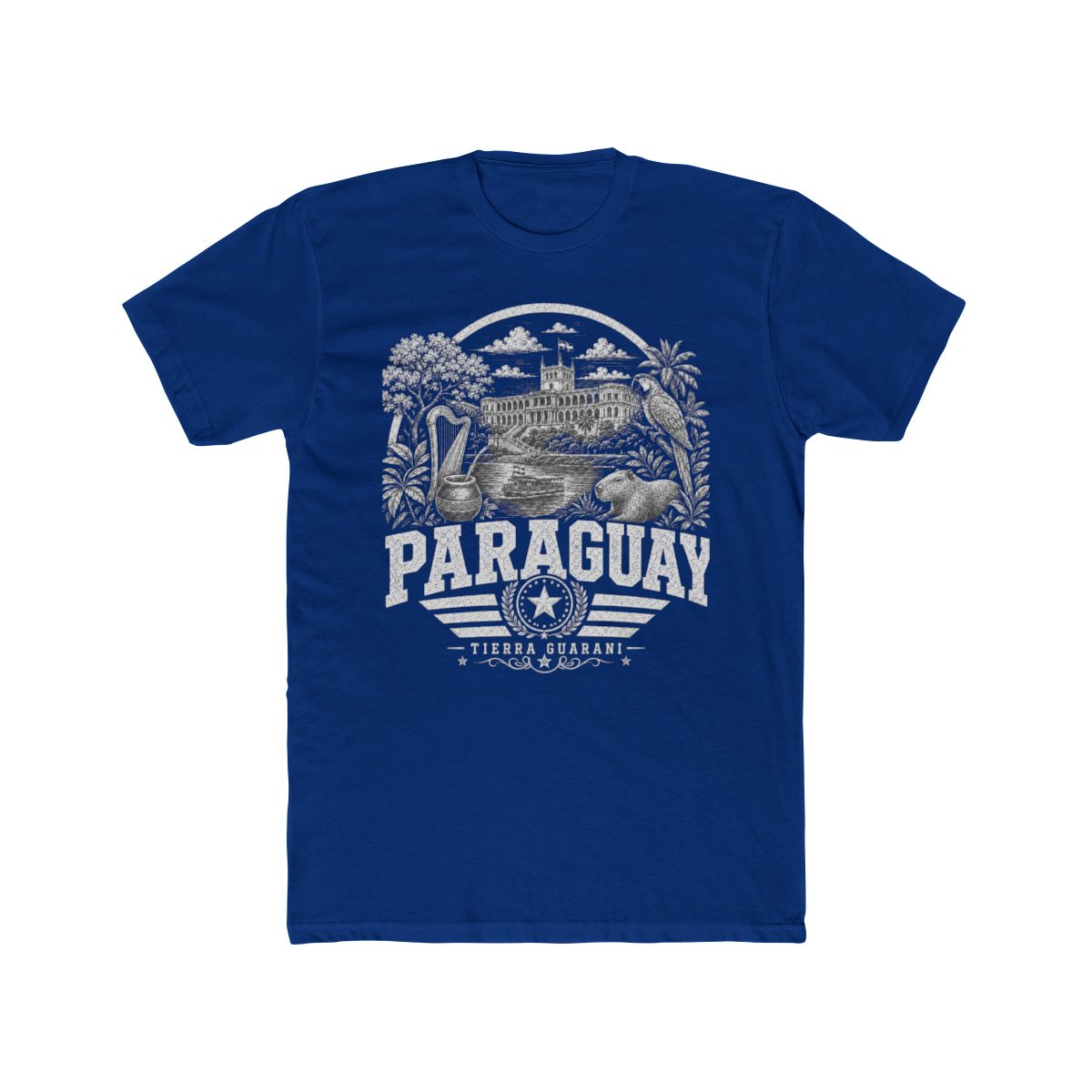Paraguay Men's Tee — Solid Royal