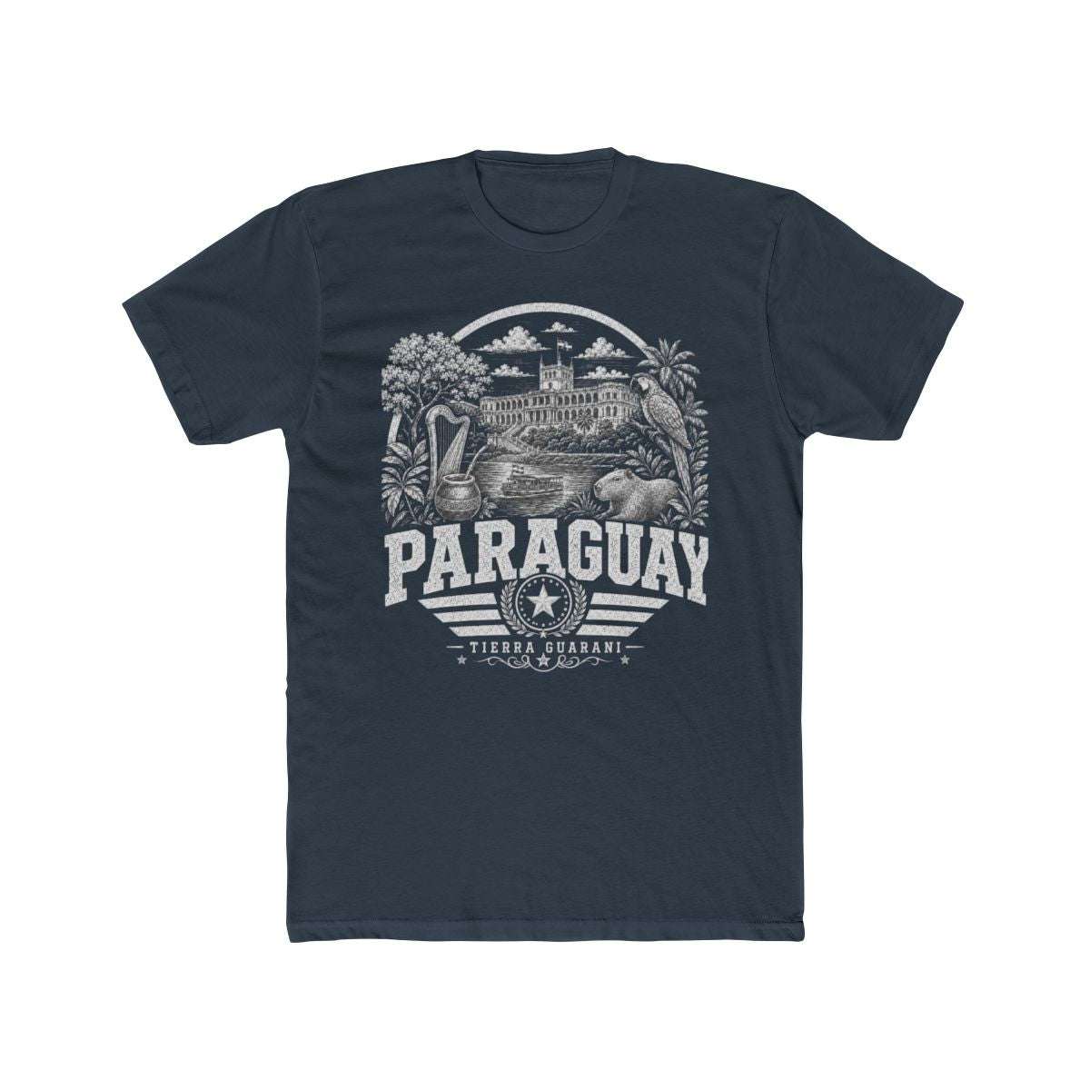 Paraguay Men's Tee — Solid Indigo
