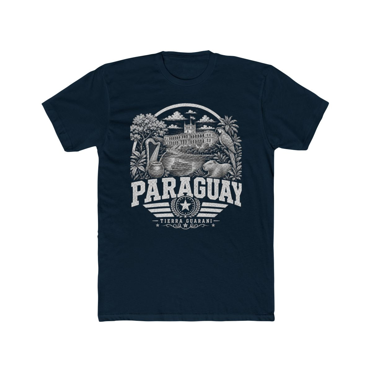 Paraguay Men's Tee — Solid Midnight Navy