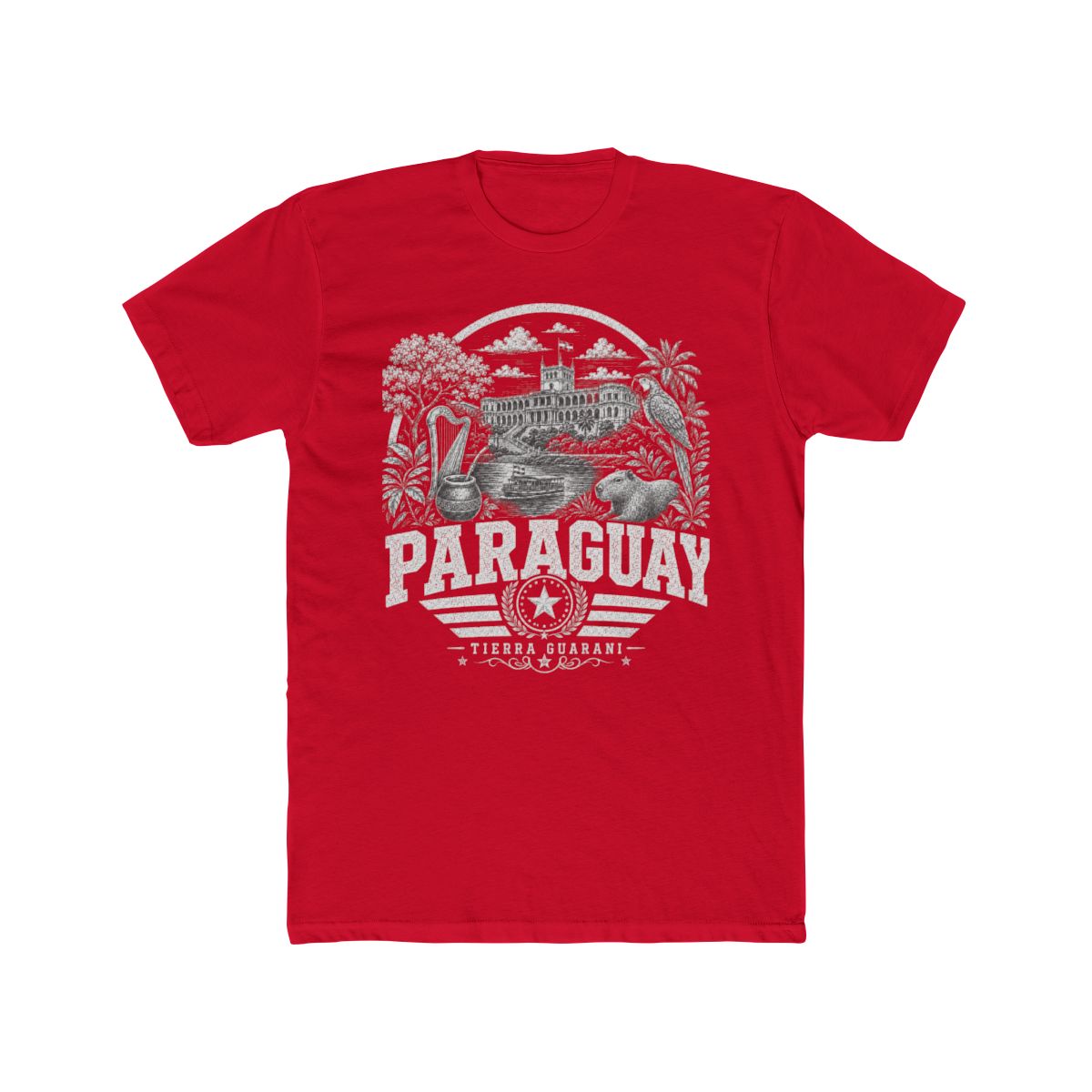 Paraguay Men's Tee — Solid Red
