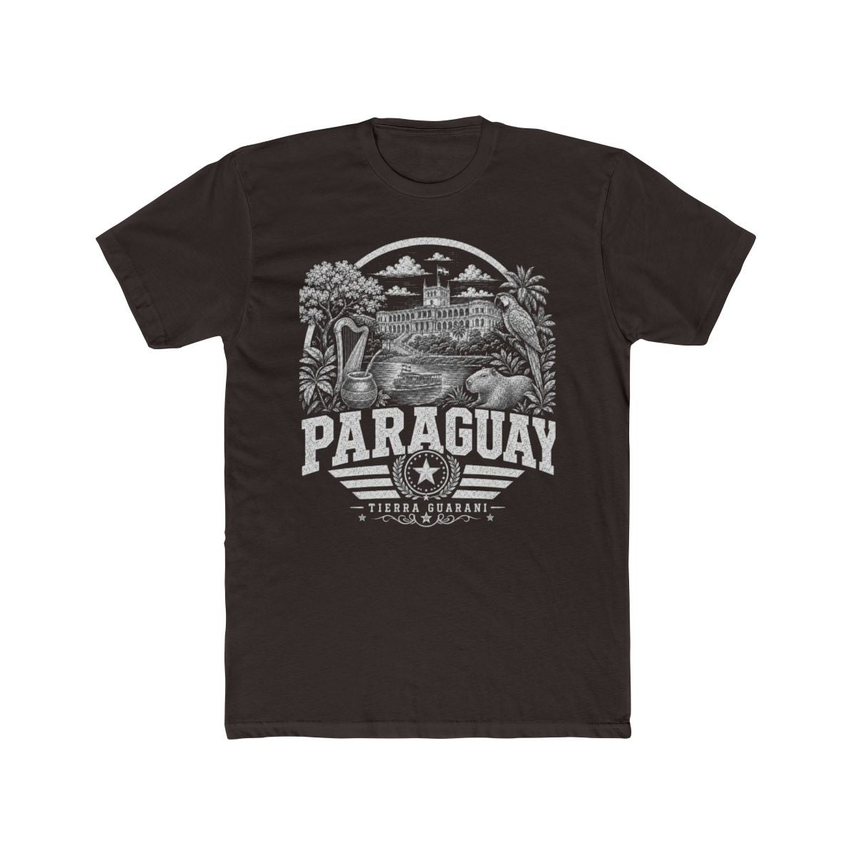 Paraguay Men's Tee — Solid Dark Chocolate