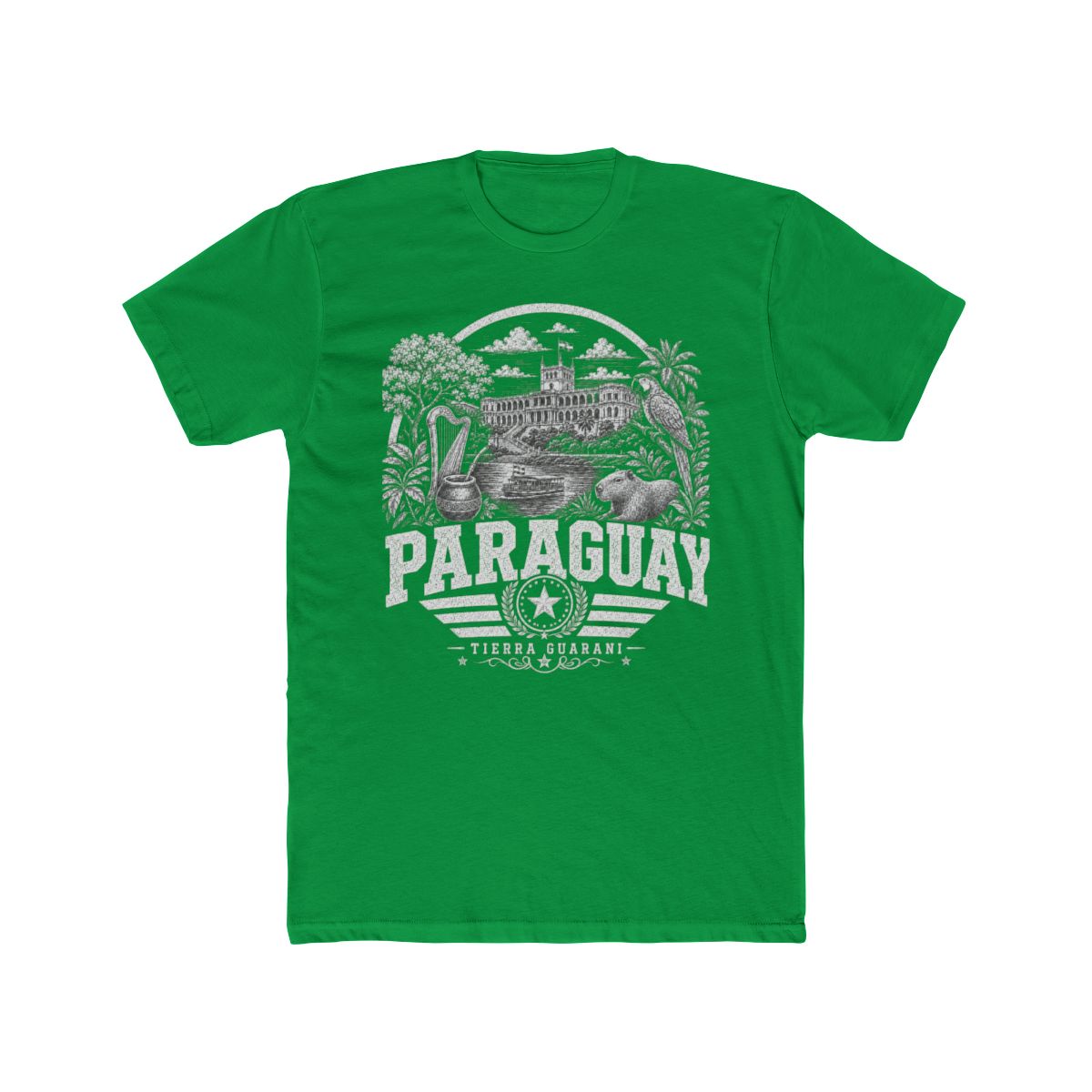 Paraguay Men's Tee — Solid Kelly Green