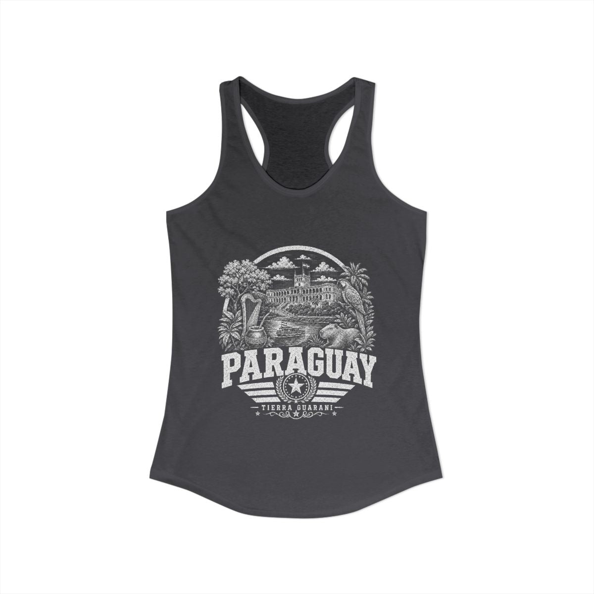 Paraguay Women's Tank Top — Solid Dark Gray (front)