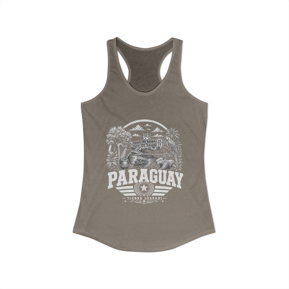 Paraguay Women's Tank Top — Solid Warm Gray (front)