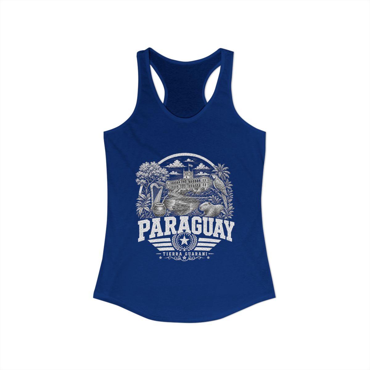 Paraguay Women's Tank Top — Solid Royal (front)
