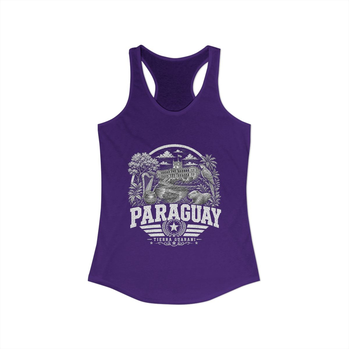 Paraguay Women's Tank Top — Solid Purple Rush (front)
