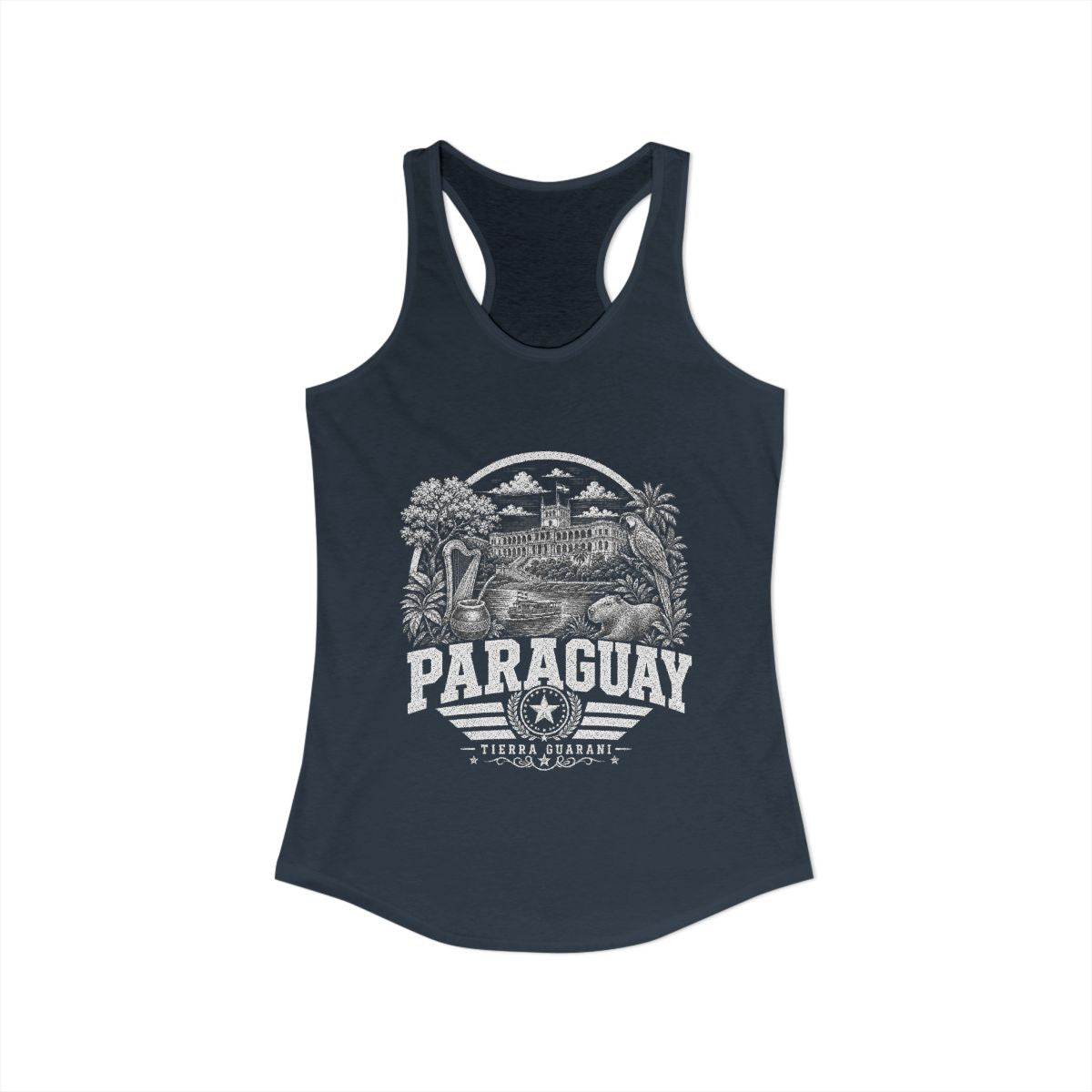 Paraguay Women's Tank Top — Solid Indigo (front)