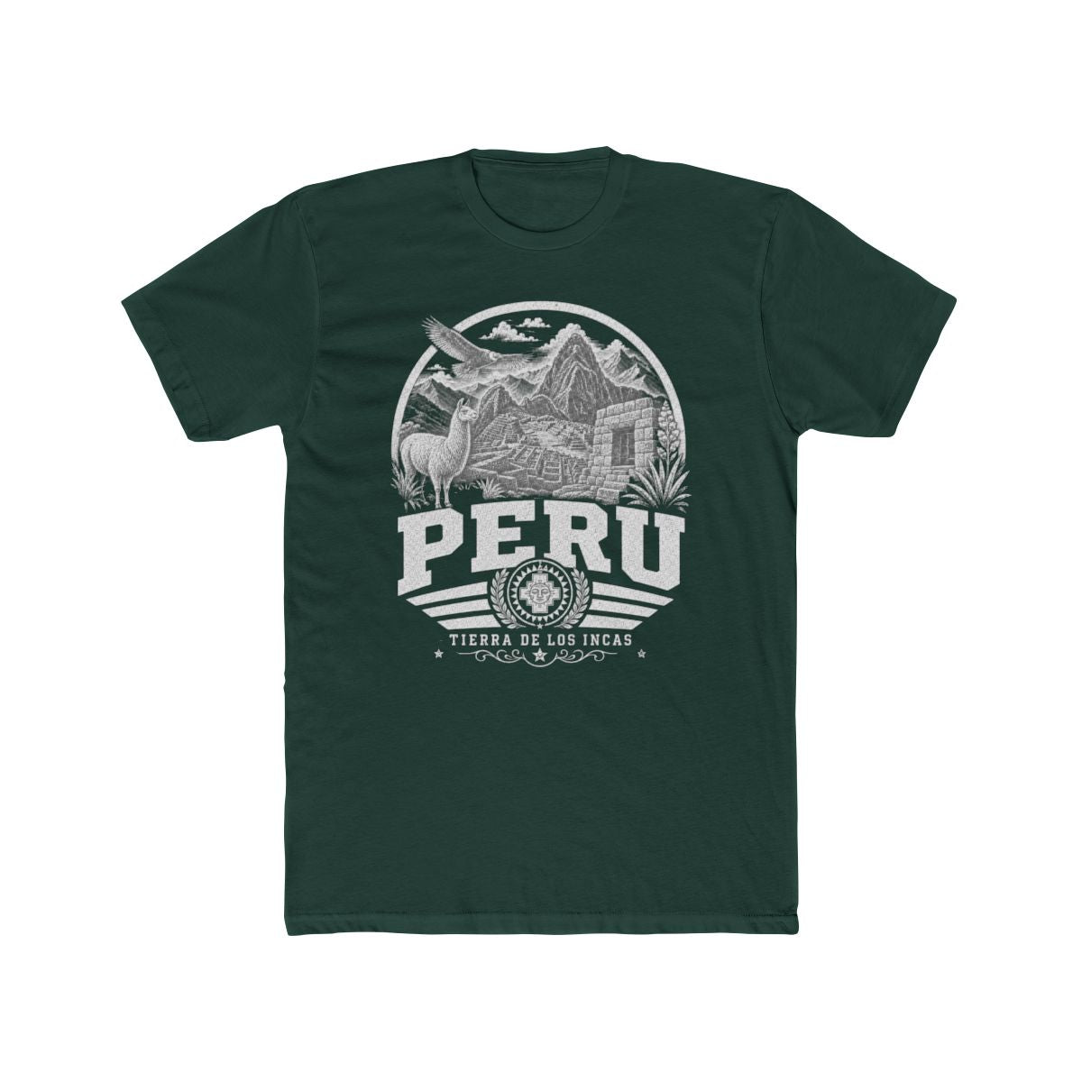Peru Men's Tee — Solid Forest Green