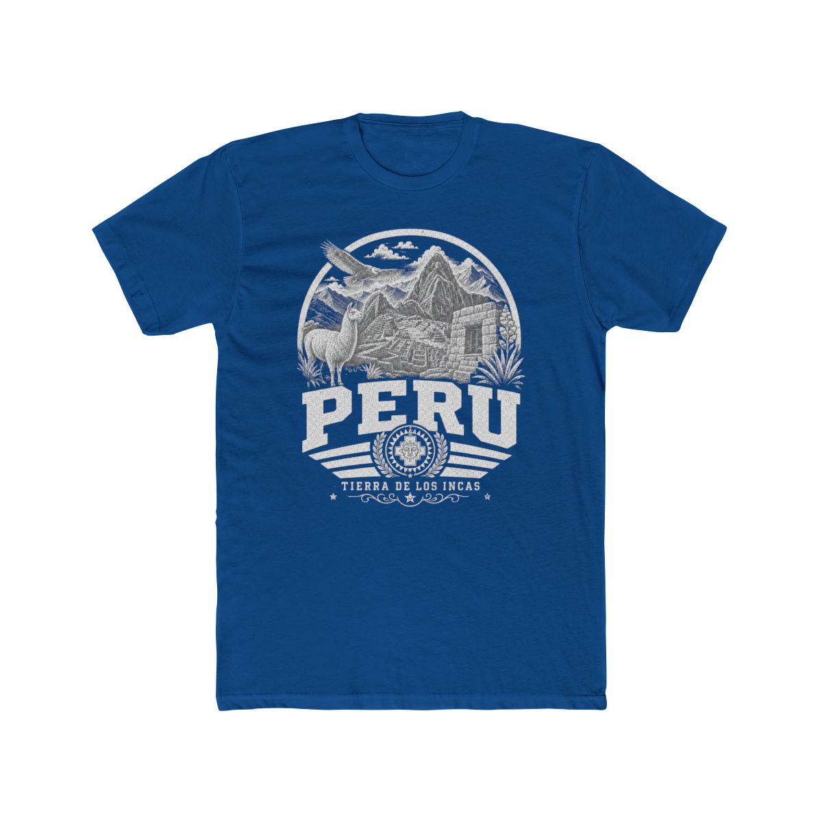 Peru Men's Tee — Solid Cool Blue