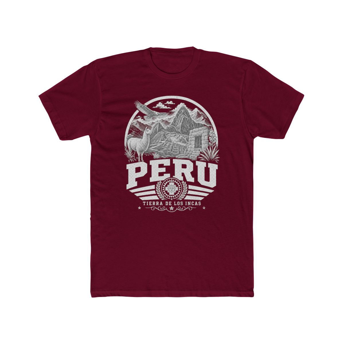 Peru Men's Tee — Solid Cardinal Red