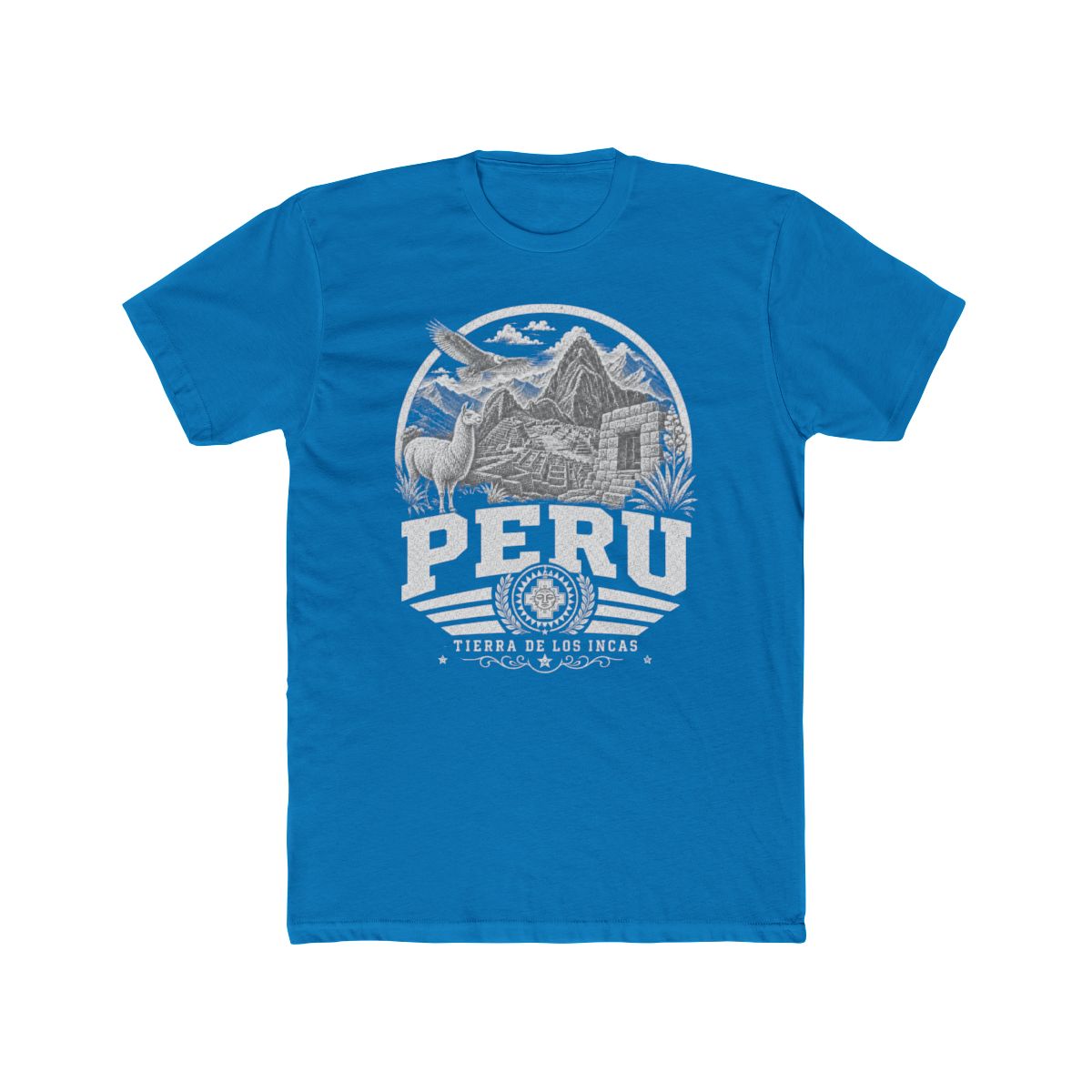 Peru Men's Tee — Solid Turquoise