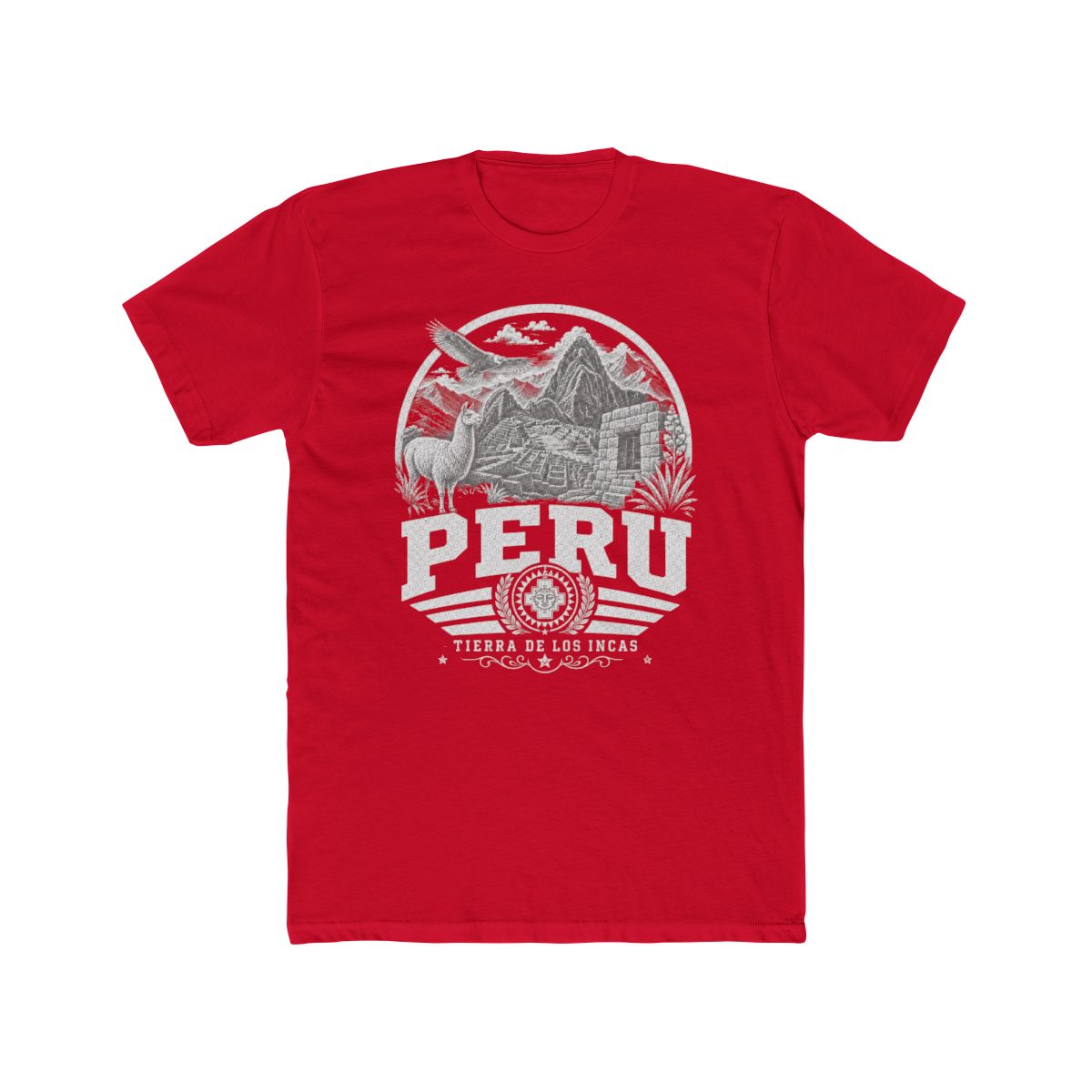 Peru Men's Tee — Solid Red