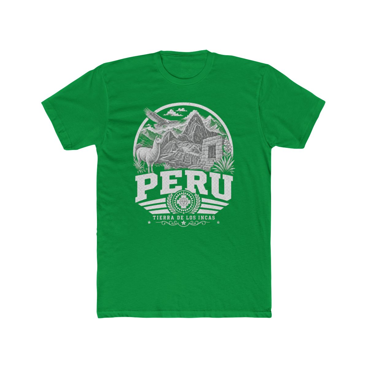 Peru Men's Tee — Solid Kelly Green