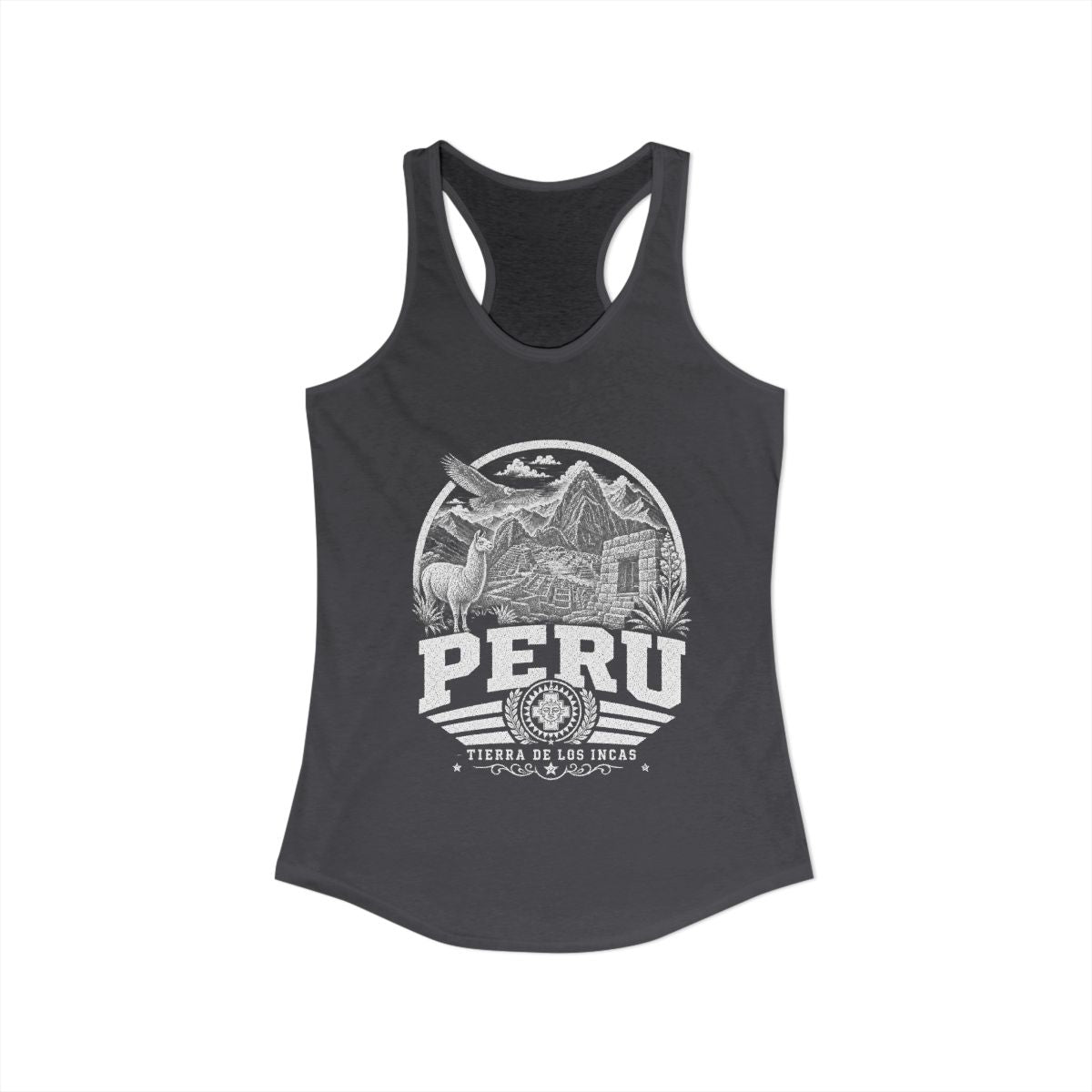 Peru Women's Tank Top — Solid Dark Gray (front)