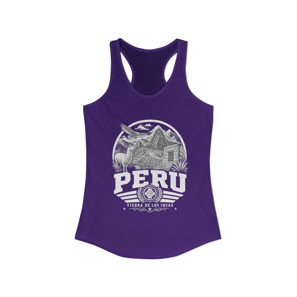 Peru Women's Tank Top — Solid Purple Rush (front)