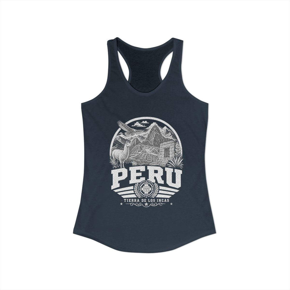 Peru Women's Tank Top — Solid Indigo (front)