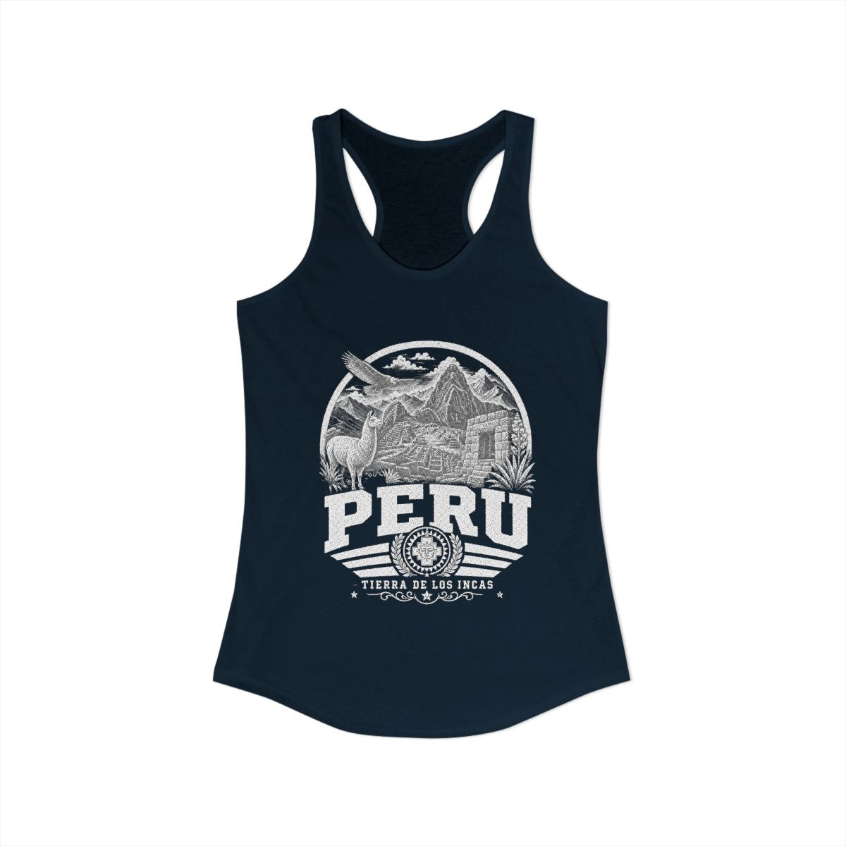Peru Women's Tank Top — Solid Midnight Navy (front)