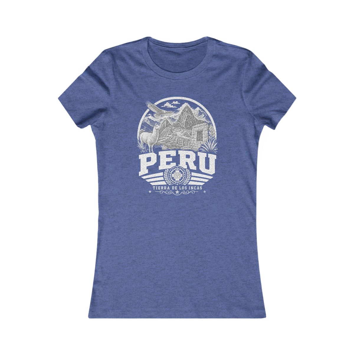 Peru Women's Tee — Heather True Royal