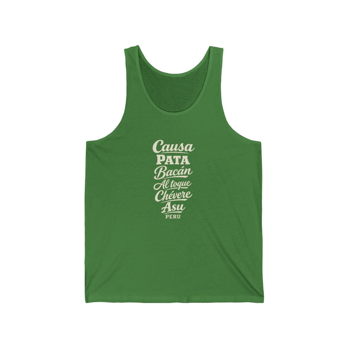 Peru local slang men's tank top — typographic sayings design | Nameshi Destinations (view 9)