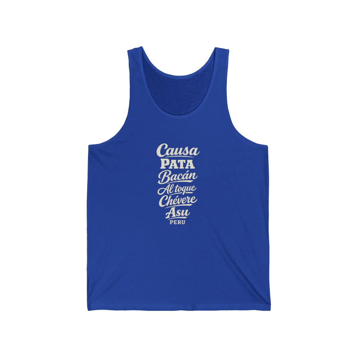 Peru local slang men's tank top — typographic sayings design | Nameshi Destinations (view 13)