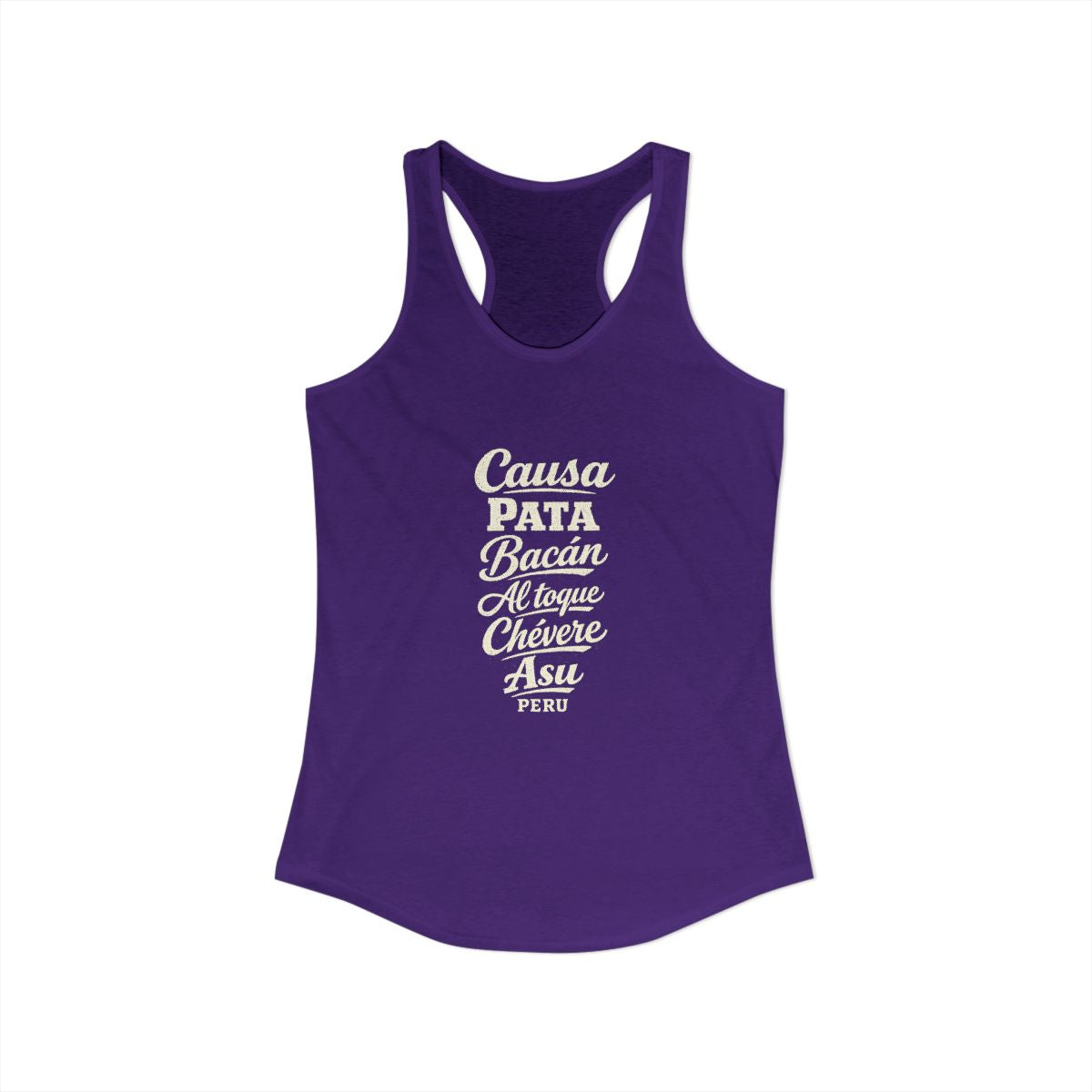 Peru local slang women's tank top — typographic sayings design | Nameshi Destinations (view 15)