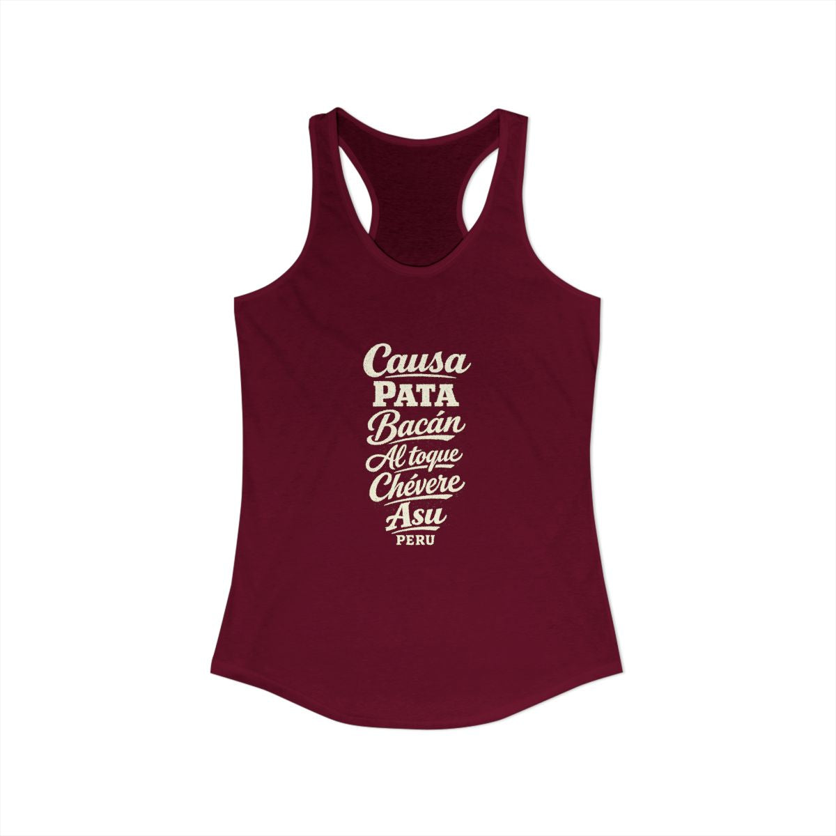 Peru local slang women's tank top — typographic sayings design | Nameshi Destinations (view 27)