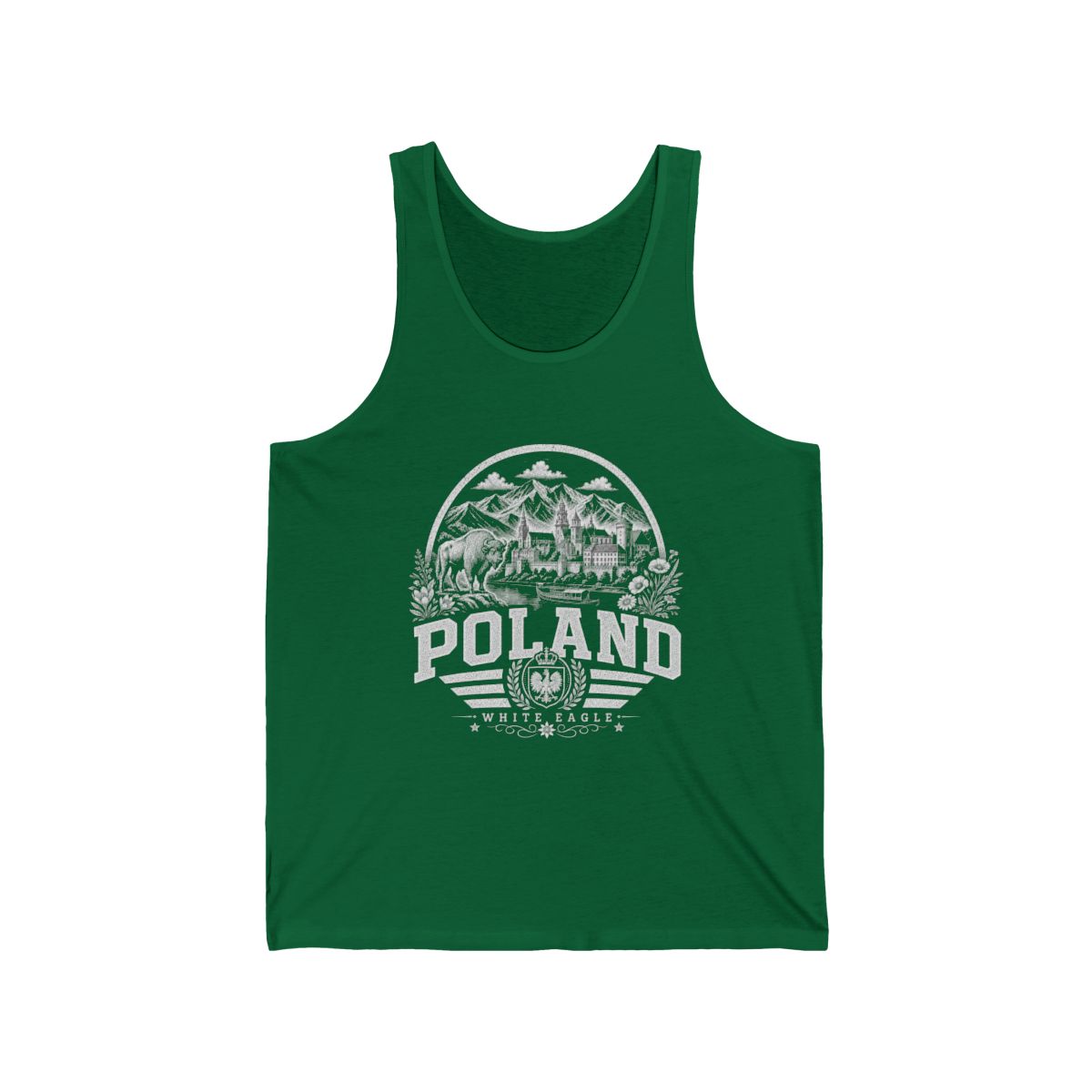 Poland Men's Tank Top — Kelly (front)