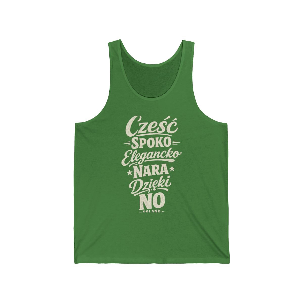 Poland local slang men's tank top — typographic sayings design | Nameshi Destinations (view 9)