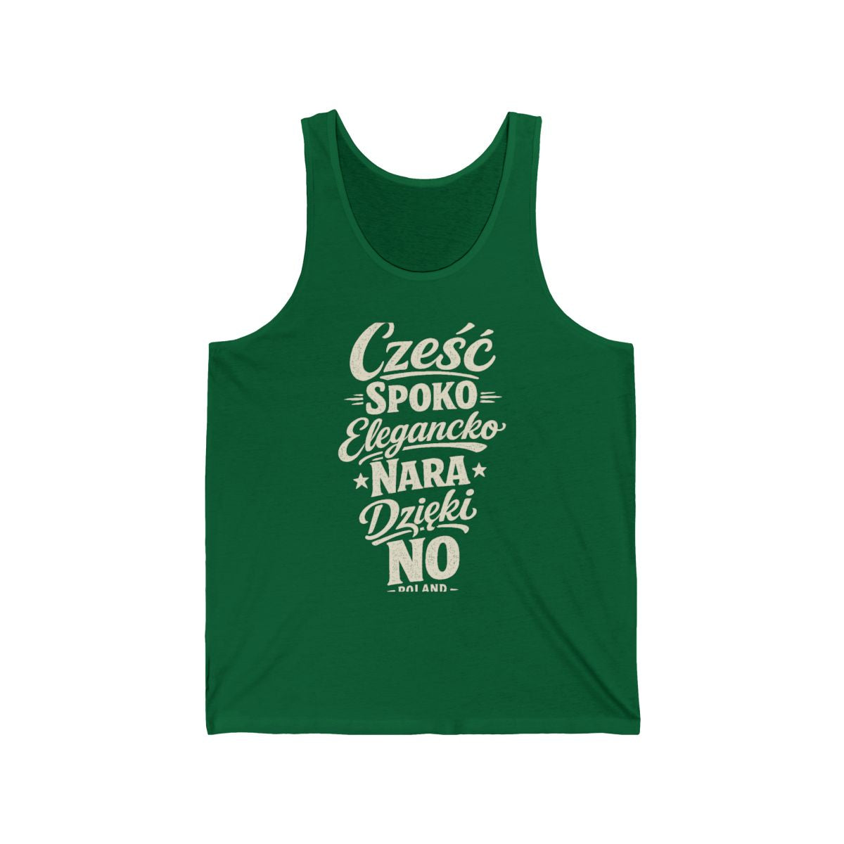 Poland local slang men's tank top — typographic sayings design | Nameshi Destinations (view 7)