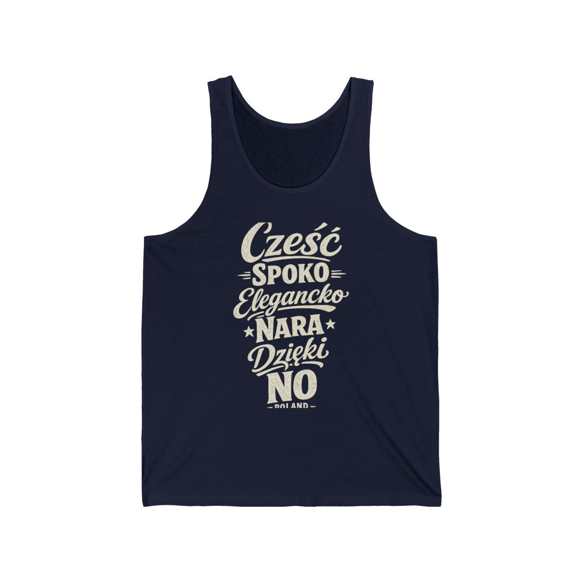 Poland local slang men's tank top — typographic sayings design | Nameshi Destinations (view 15)