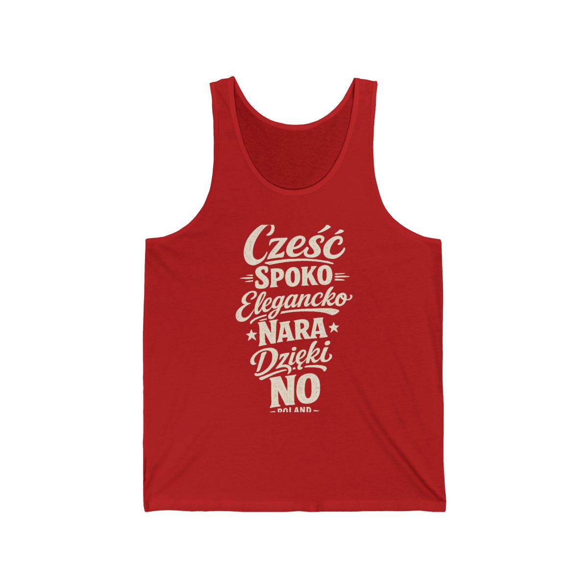 Poland local slang men's tank top — typographic sayings design | Nameshi Destinations (view 11)