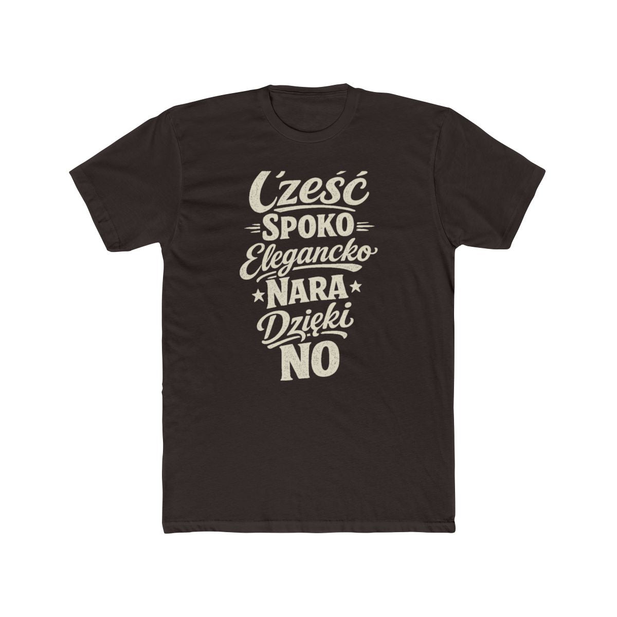 Poland local slang men's tee — typographic sayings design | Nameshi Destinations (view 2)